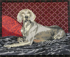 Barbara Russell The Weimaraner Dog Needlepoint Canvas