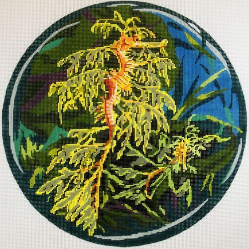 Barbara Russell Leafy Sea Dragons Needlepoint Canvas