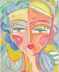 Kate Dickerson Needlepoint Collections Maren Devine Pastel Warrior Girl Needlepoint Canvas