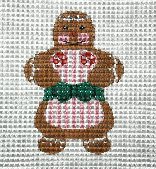 Rebecca Wood Designs Gingerbread Girl Needlepoint Canvas