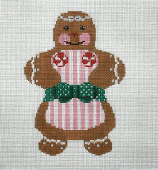 Rebecca Wood Designs Gingerbread Girl Needlepoint Canvas