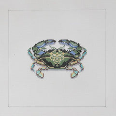 Barbara Russell Blue Crab Pillow Needlepoint Canvas