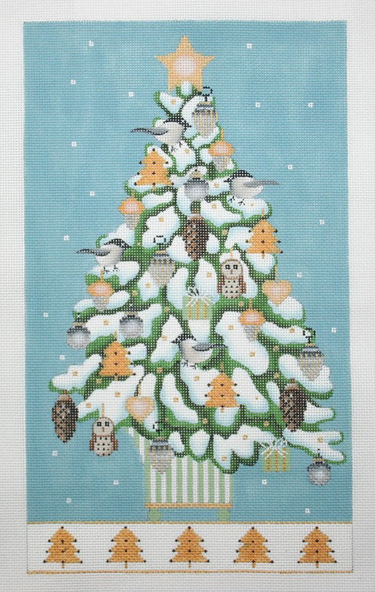 Melissa Shirley Designs Snowy Tree Needlepoint Canvas