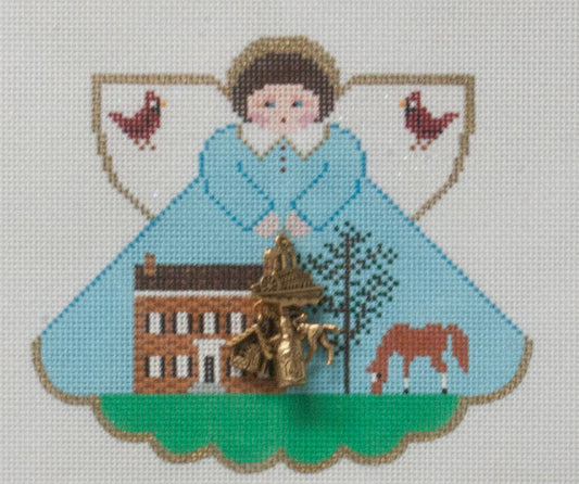 Painted Pony Designs House with Horse Angel Needlepoint Canvas