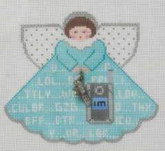 Painted Pony Designs Texting Angel Needlepoint Canvas