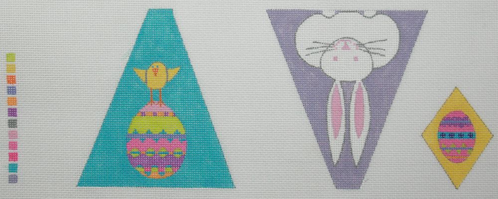 Zecca Bunny & Chicks Scissors Case Needlepoint Canvas