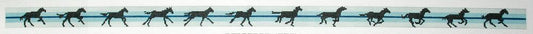 Barbara Russell Galloping Horse Belt - Blue Needlepoint Canvas