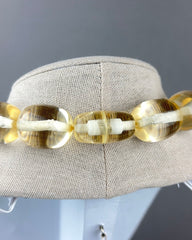 Vintage Chunky Oblong Graduated Lucite Bead Necklace