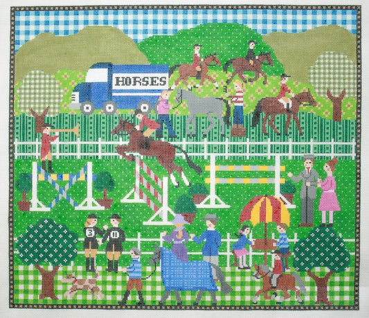 The Meredith Collection Horse Show Needlepoint Canvas