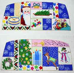 The Meredith Collection Christmas Patchwork Needlepoint Canvas