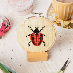 Cotton Clara Craft Kits & Supplies Ladybug Cross Stitch Kit