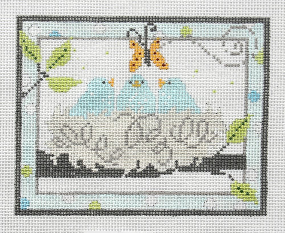 Pippin Studio Birds Nest Needlepoint Canvas