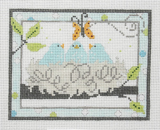 Pippin Studio Birds Nest Needlepoint Canvas
