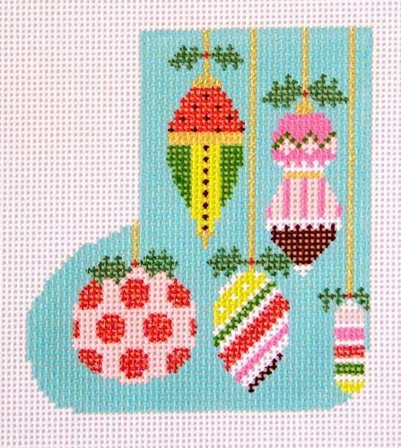 Shelly Tribbey Designs Glitzy Ornament Mini Skate Needlepoint Canvas