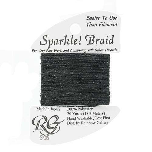 Rainbow Gallery Sparkle Braid - 05 Black