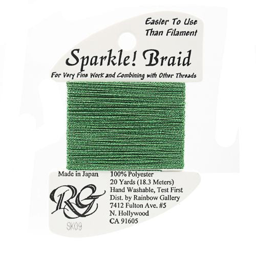 Rainbow Gallery Sparkle Braid - 09 Green