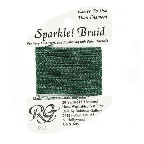 Rainbow Gallery Sparkle Braid - 10 Dark Green