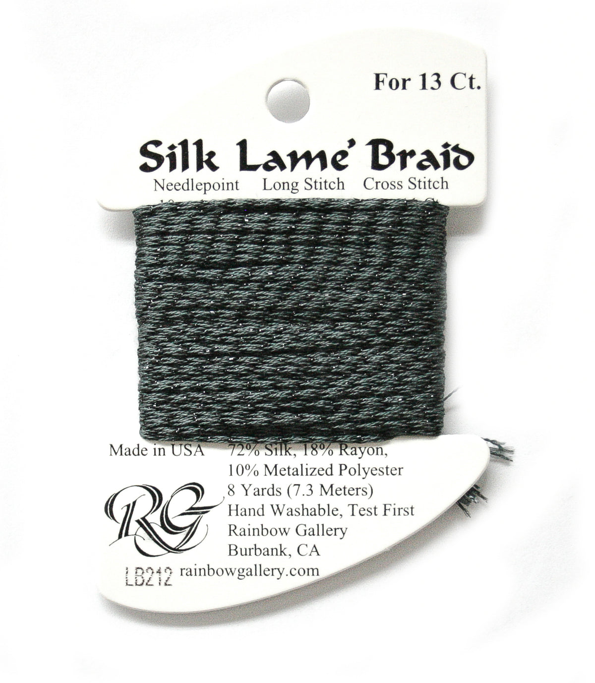 Rainbow Gallery Silk Lame Braid 13 - 212 Castlerock