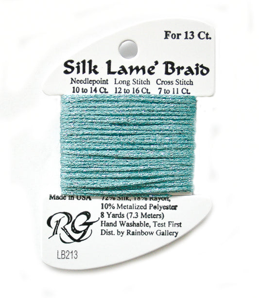 Rainbow Gallery Silk Lame Braid 13 - 213 Dusty Turquoise