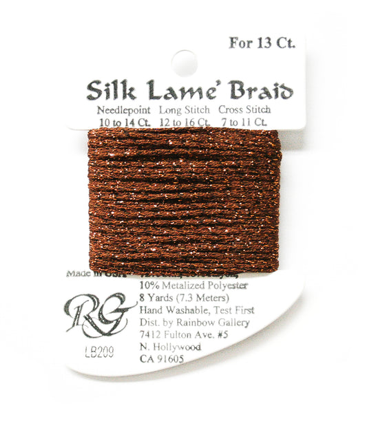 Rainbow Gallery Silk Lame Braid 13 - 209 Gingerbread