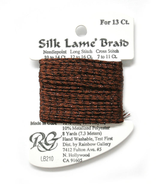 Rainbow Gallery Silk Lame Braid 13 - 210 Cappuccino