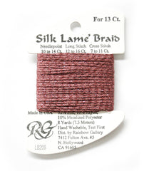 Rainbow Gallery Silk Lame Braid 13 - 206 Nostalgic Rose