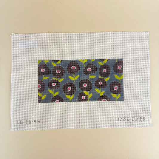 The Collection Designs Lizzie Clark Dark Poppies Needlepoint Canvas