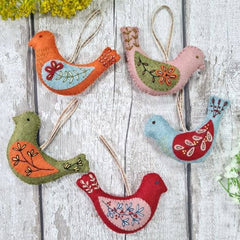 Corinne Lapierre Folk Birds Felt Embroidery Craft Kit