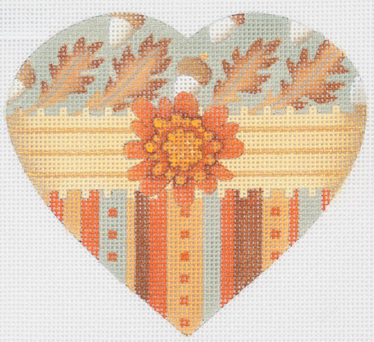 Melissa Shirley Designs Acorn Heart MS Needlepoint Canvas