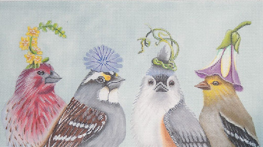 Melissa Shirley Designs Flower Hat Night Needlepoint Canvas