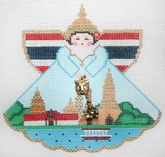 Painted Pony Designs Thailand Travel Angel Needlepoint Canvas