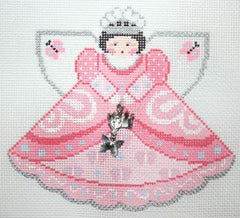 Painted Pony Designs Pink Queen Angel Needlepoint Canvas