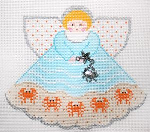 Painted Pony Designs A Little Bit Crabby Angel Needlepoint Canvas