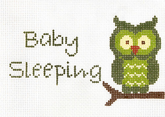 J. Child Designs Owl Sleeping Baby Needlepoint Canvas