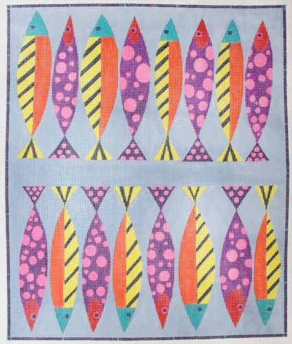 Zecca Sardines Clutch Needlepoint Canvas