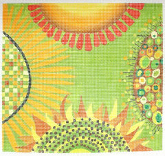 Zecca 4 Sunflowers Needlepoint Canvas