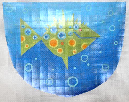 Zecca Fish Pouch Needlepoint Canvas