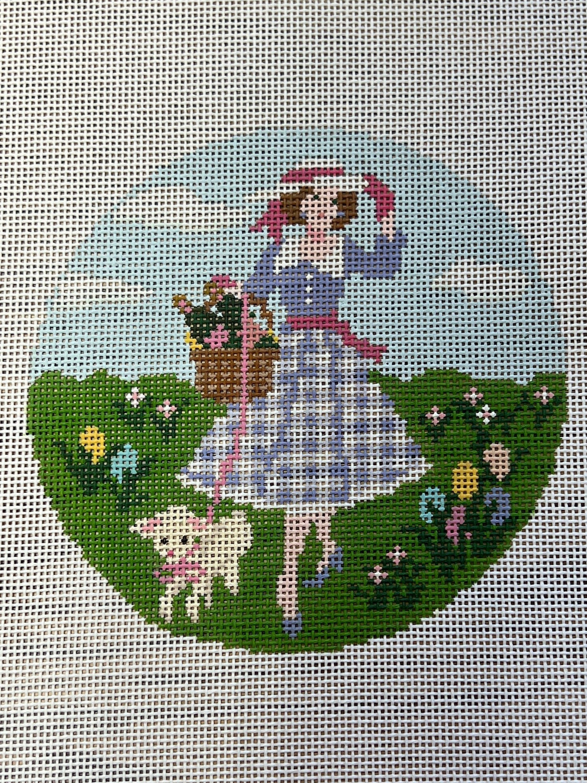 The Gingham Stitchery Kirkland Design Studios Betty Loves Easter Canvas And Stitch Guide Needlepoint Canvas