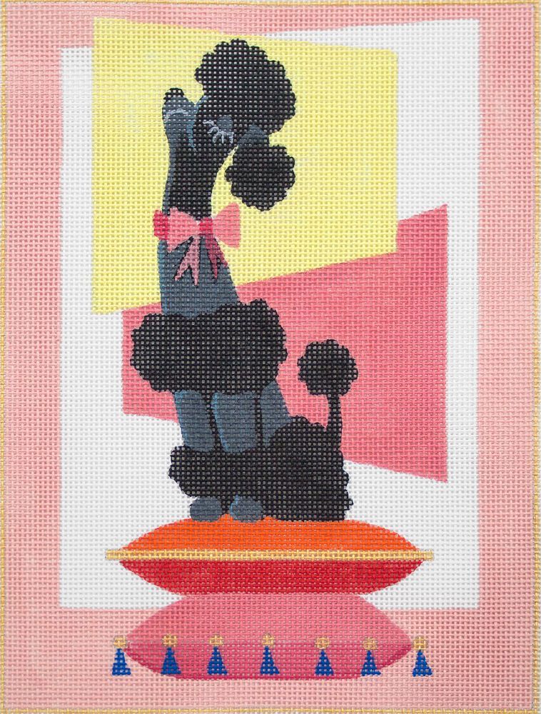 Raymond M. Crawford Snooty Poodle Needlepoint Canvas