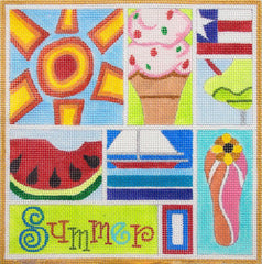 Raymond M. Crawford Summer Sampler Needlepoint Canvas