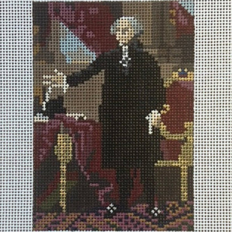 The Gingham Stitchery Kate Woodward George Washington Ornament Needlepoint Canvas