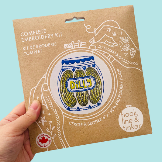 Hook Line and Tinker Pickles Embroidery Kit