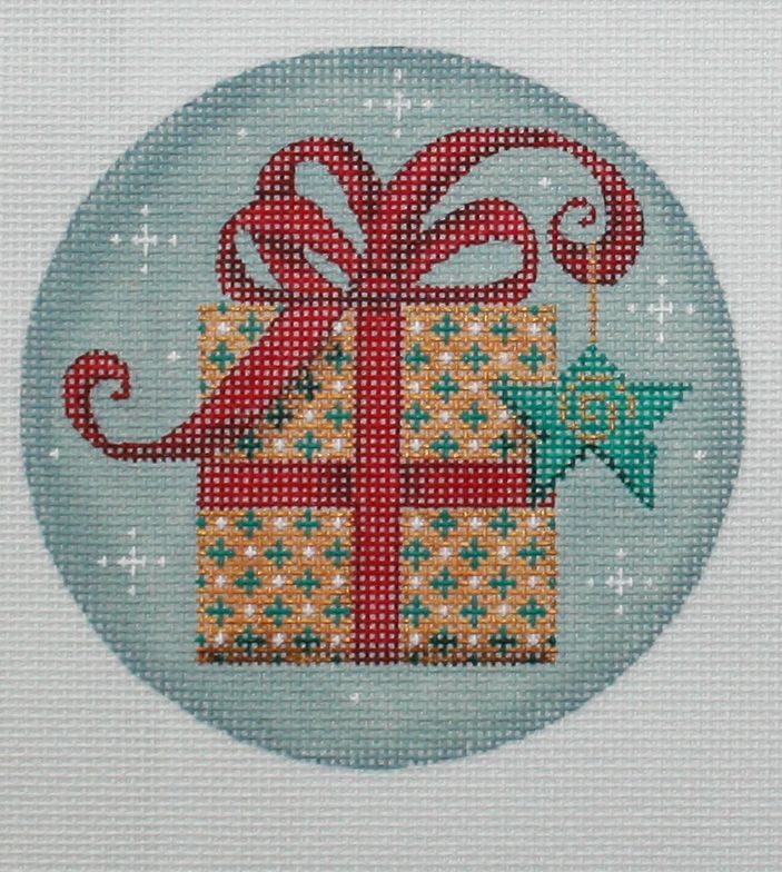 Rebecca Wood Designs Golden Present Needlepoint Canvas