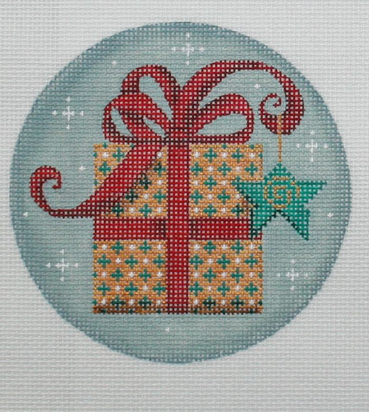 Rebecca Wood Designs Golden Present Needlepoint Canvas
