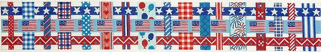 Kate Dickerson Needlepoint Collections Forth Of July Basket Woven Ribbons with A Forth Of July Theme Needlepoint Canvas