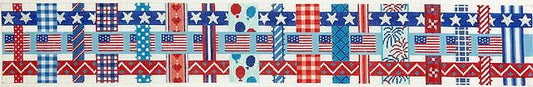 Kate Dickerson Needlepoint Collections Forth Of July Basket Woven Ribbons with A Forth Of July Theme Needlepoint Canvas
