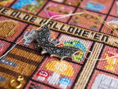 Stitchonomy Bat Stitch Crazy Needle Minder Silver Needle Minder