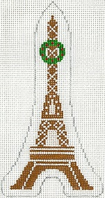 Kate Dickerson Needlepoint Collections Gingerbread Monument Eiffel Tower Needlepoint Canvas