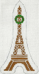 Kate Dickerson Needlepoint Collections Gingerbread Monument Eiffel Tower Needlepoint Canvas