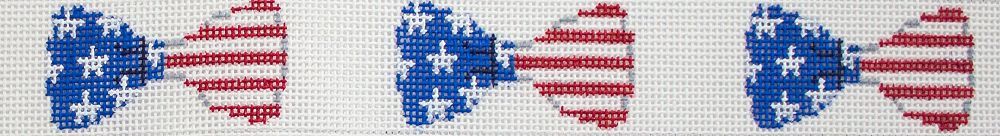 The Meredith Collection Bow Ties Belt Needlepoint Canvas